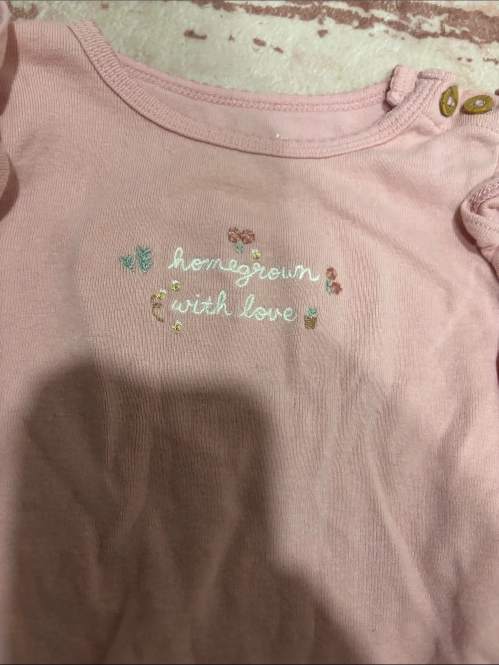 Kids Pink Long-Sleeve Top with Gray and Light Blue Pajama Pants Set